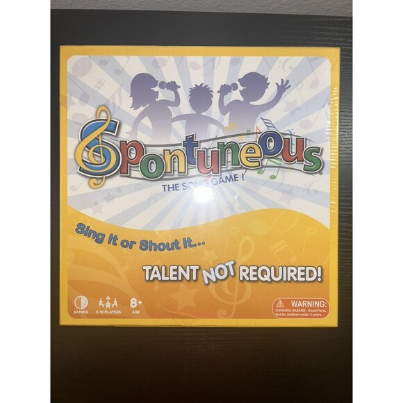 SPONTANEOUS The Board Game of LYRICS and Songs MUSIC LOVERS  NEW SEALED - Picture 1 of 3